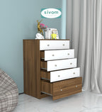 Sivom SIVOM Magic Multipurpose Storage Unit/Chest of 5 Drawers Engineered Wood Free Standing Cabinet for Modern Homes | Elegant Design & Premium Finish