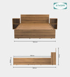 Sivom furniture Magneto Queen With Storage Bedroom Combo