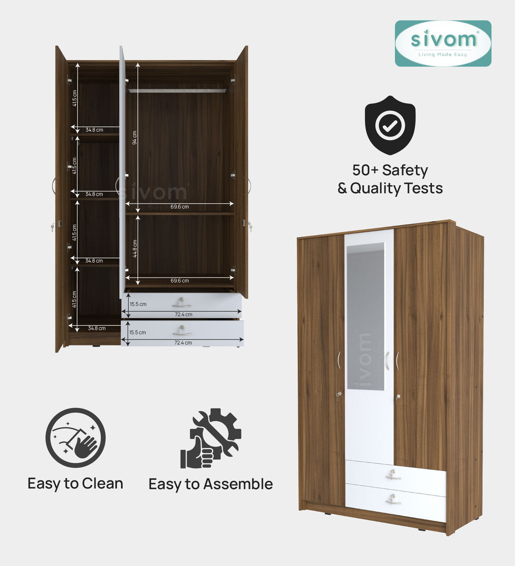 Sivom furniture Magneto Queen With Storage Bedroom Combo