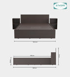 Sivom furniture Magneto Queen With Storage Bedroom Combo