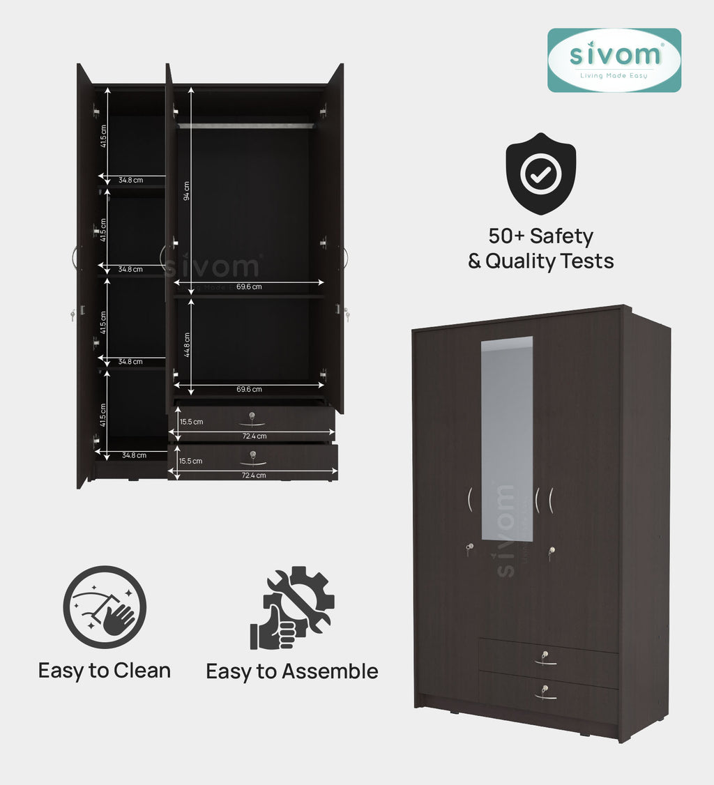 Sivom furniture Magneto Queen With Storage Bedroom Combo