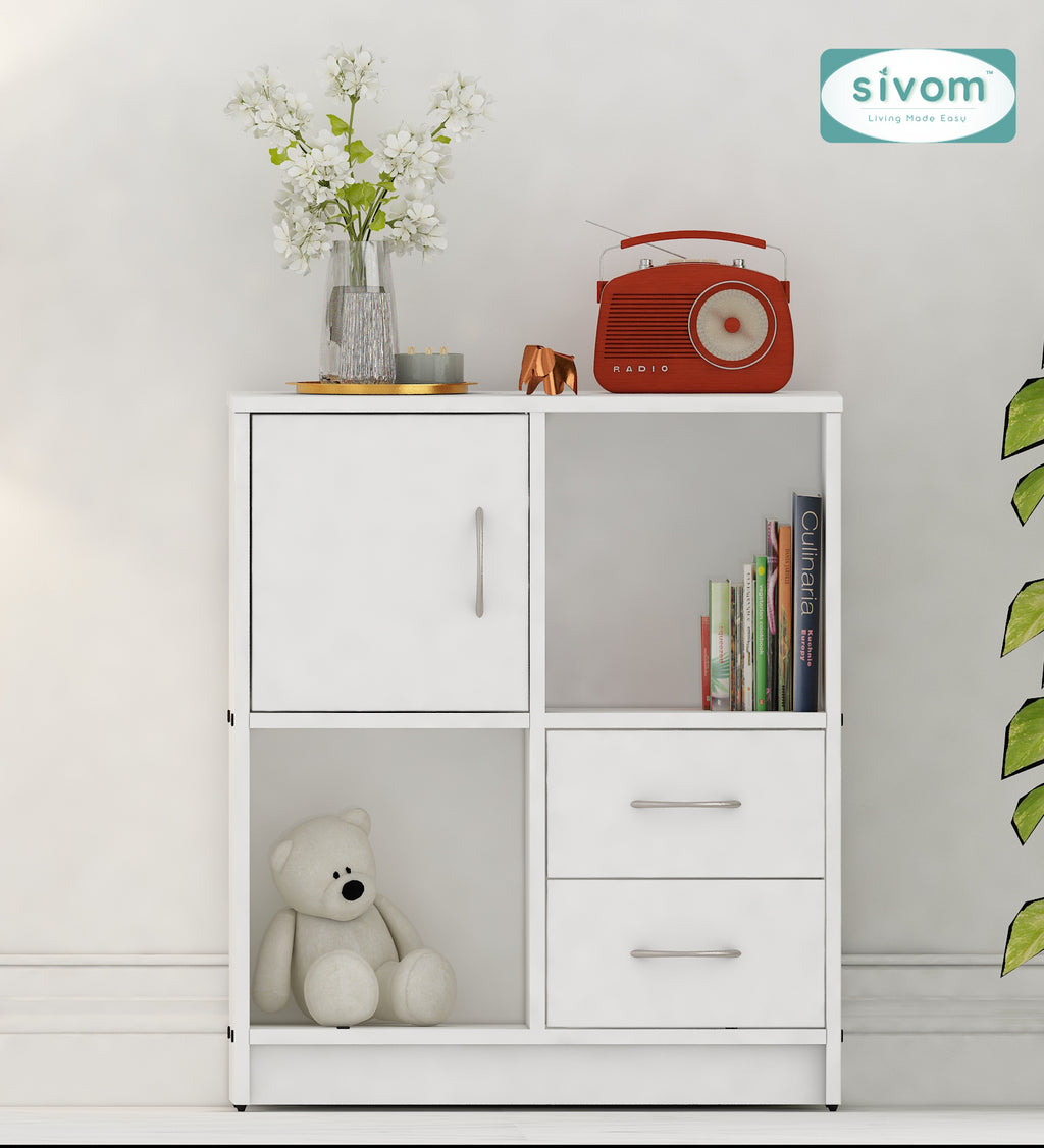 Sivom SIVOM Majestic Multipurpose Storage Unit/ Engineered Wood Free Standing Cabinet for Modern Homes | Elegant Design & Premium Finish