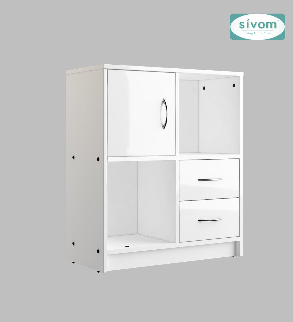 Sivom SIVOM Majestic Multipurpose Storage Unit/ Engineered Wood Free Standing Cabinet for Modern Homes | Elegant Design & Premium Finish