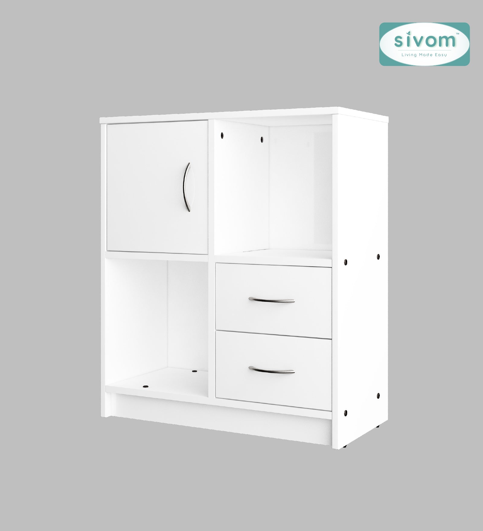 Sivom SIVOM Majestic Multipurpose Storage Unit/ Engineered Wood Free Standing Cabinet for Modern Homes | Elegant Design & Premium Finish