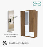 Sivom SIVOM Maple Multipurpose 3 Door Wardrobe / Spacious Shelves with Hanging Rail Engineered Wood 3 Door Wardrobe for Modern Homes | Elegant Design & Premium Finish