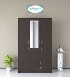 Sivom SIVOM Maple Multipurpose 3 Door Wardrobe / Spacious Shelves with Hanging Rail Engineered Wood 3 Door Wardrobe for Modern Homes | Elegant Design & Premium Finish