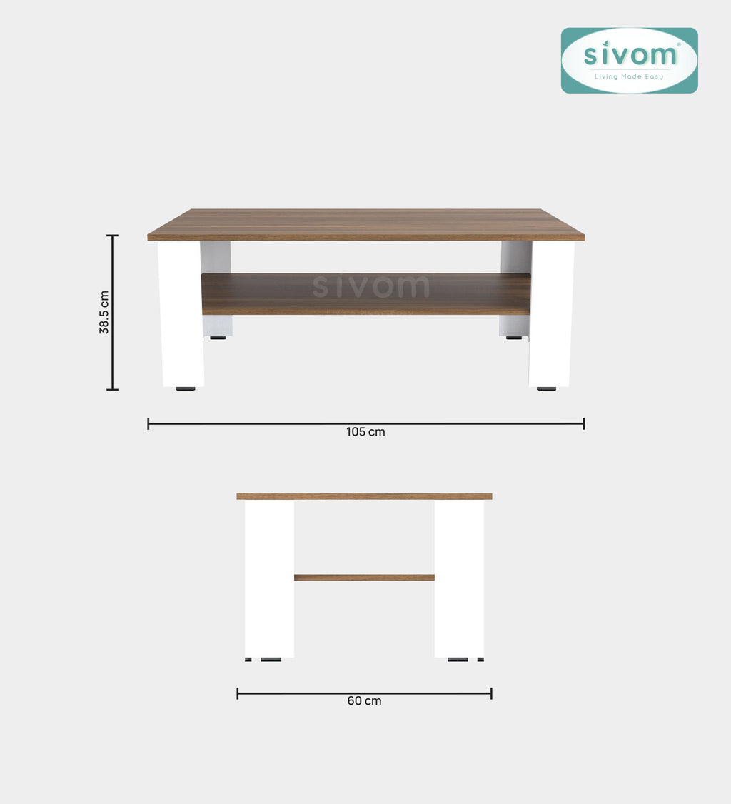 Sivom SIVOM Mayo Multipurpose Centre Table / Engineered Wood Coffee Table for Modern Homes | Elegant Design & Premium Finish