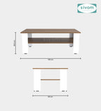 Sivom SIVOM Mayo Multipurpose Centre Table / Engineered Wood Coffee Table for Modern Homes | Elegant Design & Premium Finish