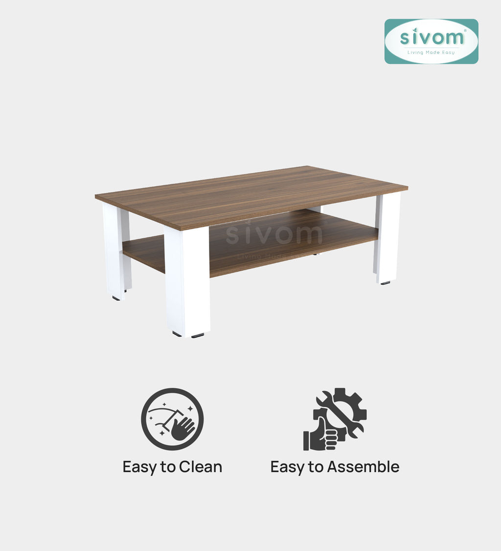 Sivom SIVOM Mayo Multipurpose Centre Table / Engineered Wood Coffee Table for Modern Homes | Elegant Design & Premium Finish