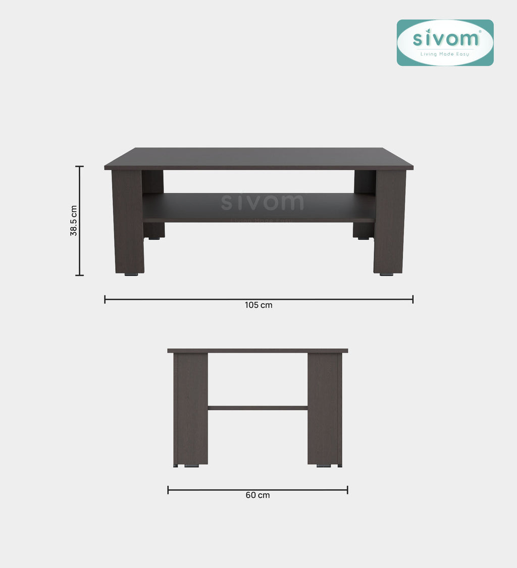 Sivom SIVOM Mayo Multipurpose Centre Table / Engineered Wood Coffee Table for Modern Homes | Elegant Design & Premium Finish