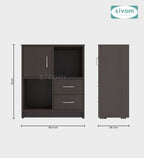 Sivom SIVOM Majestic Multipurpose Storage Unit/ Engineered Wood Free Standing Cabinet for Modern Homes | Elegant Design & Premium Finish