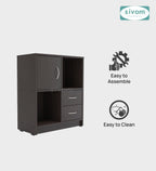 Sivom SIVOM Majestic Multipurpose Storage Unit/ Engineered Wood Free Standing Cabinet for Modern Homes | Elegant Design & Premium Finish