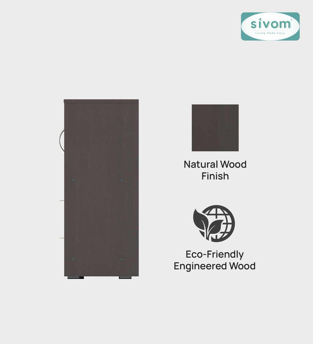 Sivom SIVOM Majestic Multipurpose Storage Unit/ Engineered Wood Free Standing Cabinet for Modern Homes | Elegant Design & Premium Finish