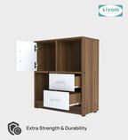 Sivom SIVOM Majestic Multipurpose Storage Unit/ Engineered Wood Free Standing Cabinet for Modern Homes | Elegant Design & Premium Finish