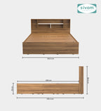 Sivom furniture SIVOM Meridian Bed with Storage Engineered Wood Queen Bed (Delivery Condition - Knock Down)
