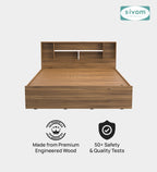 Sivom furniture SIVOM Meridian Bed with Storage Engineered Wood Queen Bed (Delivery Condition - Knock Down)