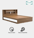 Sivom furniture SIVOM Meridian Bed with Storage Engineered Wood Queen Bed (Delivery Condition - Knock Down)
