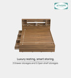 Sivom furniture SIVOM Meridian Bed with Storage Engineered Wood Queen Bed (Delivery Condition - Knock Down)