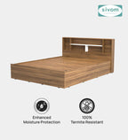 Sivom furniture SIVOM Meridian Bed with Storage Engineered Wood Queen Bed (Delivery Condition - Knock Down)