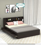 Sivom furniture SIVOM Meridian Bed with Storage Engineered Wood Queen Bed (Delivery Condition - Knock Down)