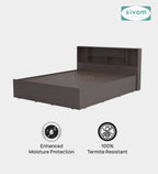 Sivom furniture SIVOM Meridian Bed with Storage Engineered Wood Queen Bed (Delivery Condition - Knock Down)