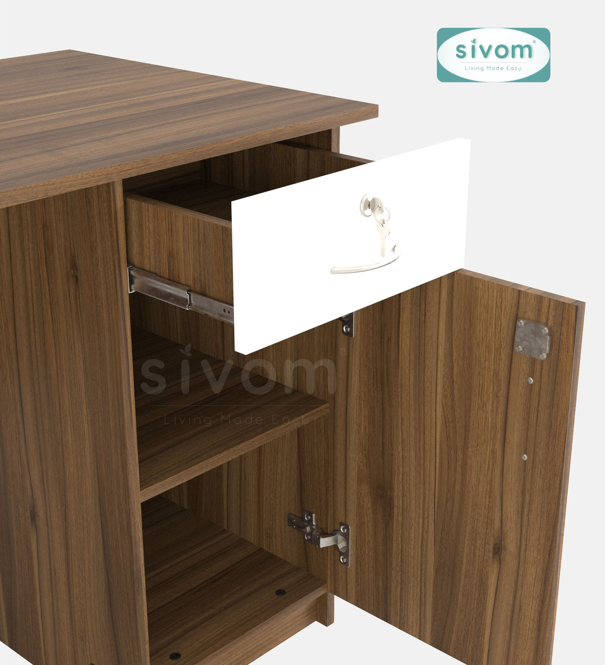 Sivom SIVOM META Multipurpose Study/Home/Office Table Engineered Wood Study Table for Modern Homes | Elegant Design & Premium Finish (Copy) (Copy) (Copy)
