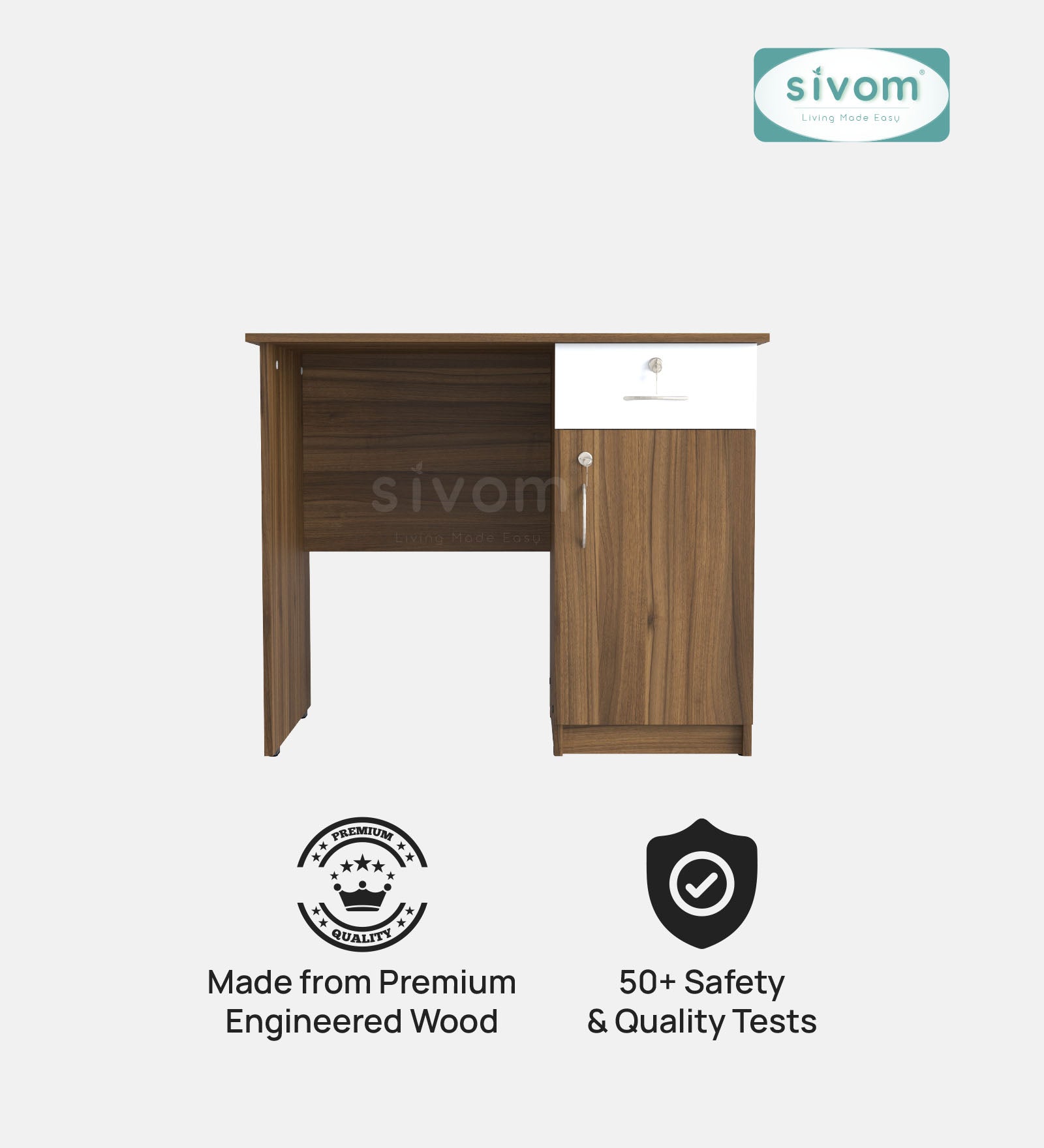 Sivom SIVOM META Multipurpose Study/Home/Office Table Engineered Wood Study Table for Modern Homes | Elegant Design & Premium Finish (Copy) (Copy) (Copy)