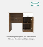 Sivom SIVOM META Multipurpose Study/Home/Office Table Engineered Wood Study Table for Modern Homes | Elegant Design & Premium Finish (Copy) (Copy) (Copy)