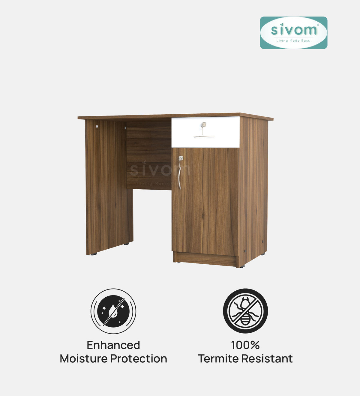 Sivom SIVOM META Multipurpose Study/Home/Office Table Engineered Wood Study Table for Modern Homes | Elegant Design & Premium Finish (Copy) (Copy) (Copy)
