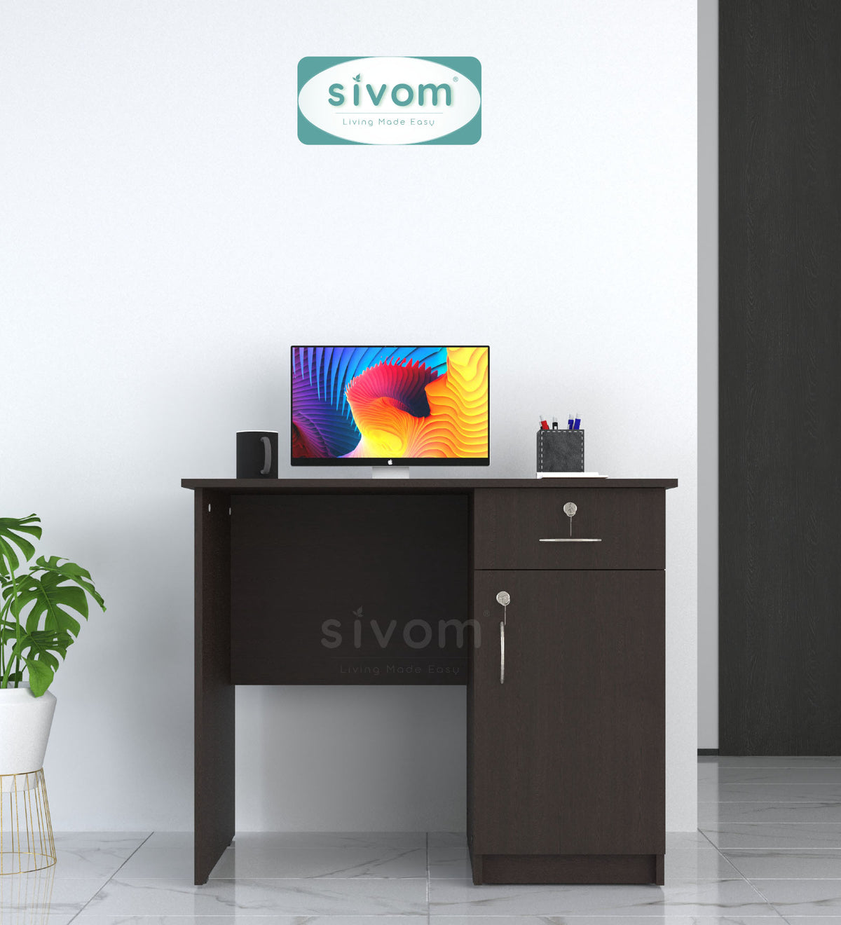 Sivom SIVOM META Multipurpose Study/Home/Office Table Engineered Wood Study Table for Modern Homes | Elegant Design & Premium Finish (Copy) (Copy) (Copy)