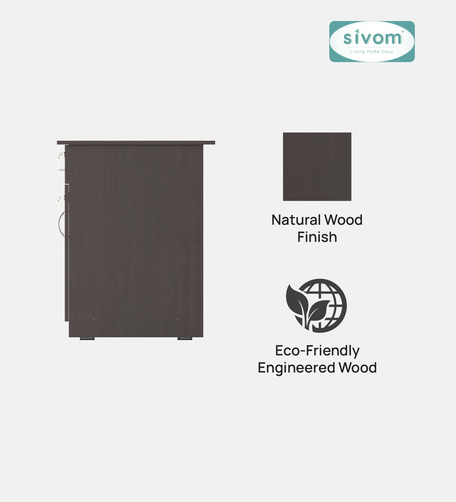 Sivom SIVOM META Multipurpose Study/Home/Office Table Engineered Wood Study Table for Modern Homes | Elegant Design & Premium Finish (Copy) (Copy) (Copy)