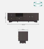 Sivom furniture SIVOM Metro Multipurpose TV Unit fits upto 43 inch with Storage Engineered Wood TV Entertainment Unit for Modern Homes | Elegant Design & Premium Finish