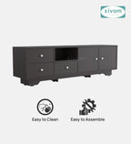 Sivom furniture SIVOM Metro Multipurpose TV Unit fits upto 43 inch with Storage Engineered Wood TV Entertainment Unit for Modern Homes | Elegant Design & Premium Finish