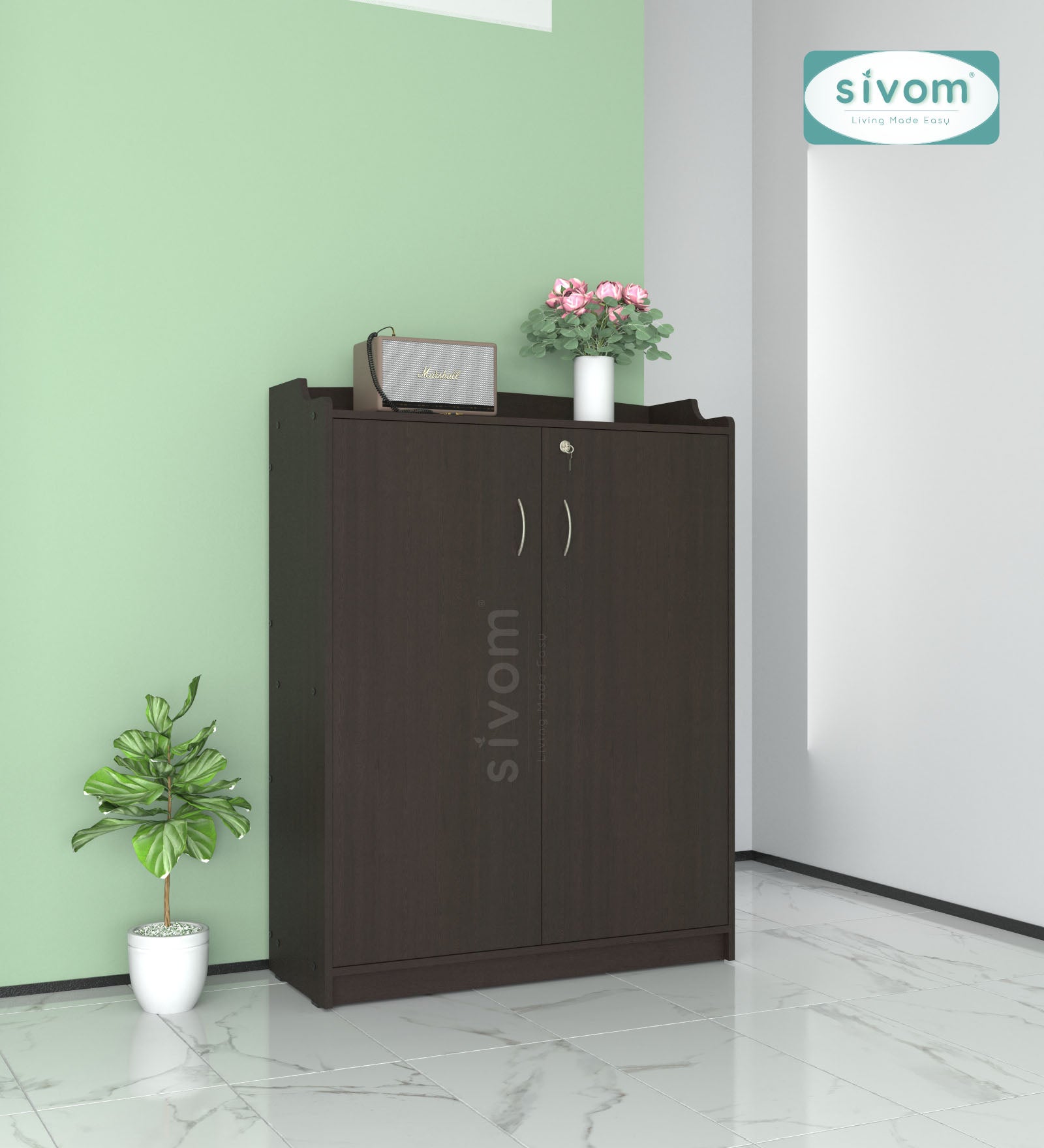 SIVOM Mister Engineered Wood Shoe Rack (, 4 Shelves, Knock Down) for Modern Homes | Elegant Design & Premium Finish