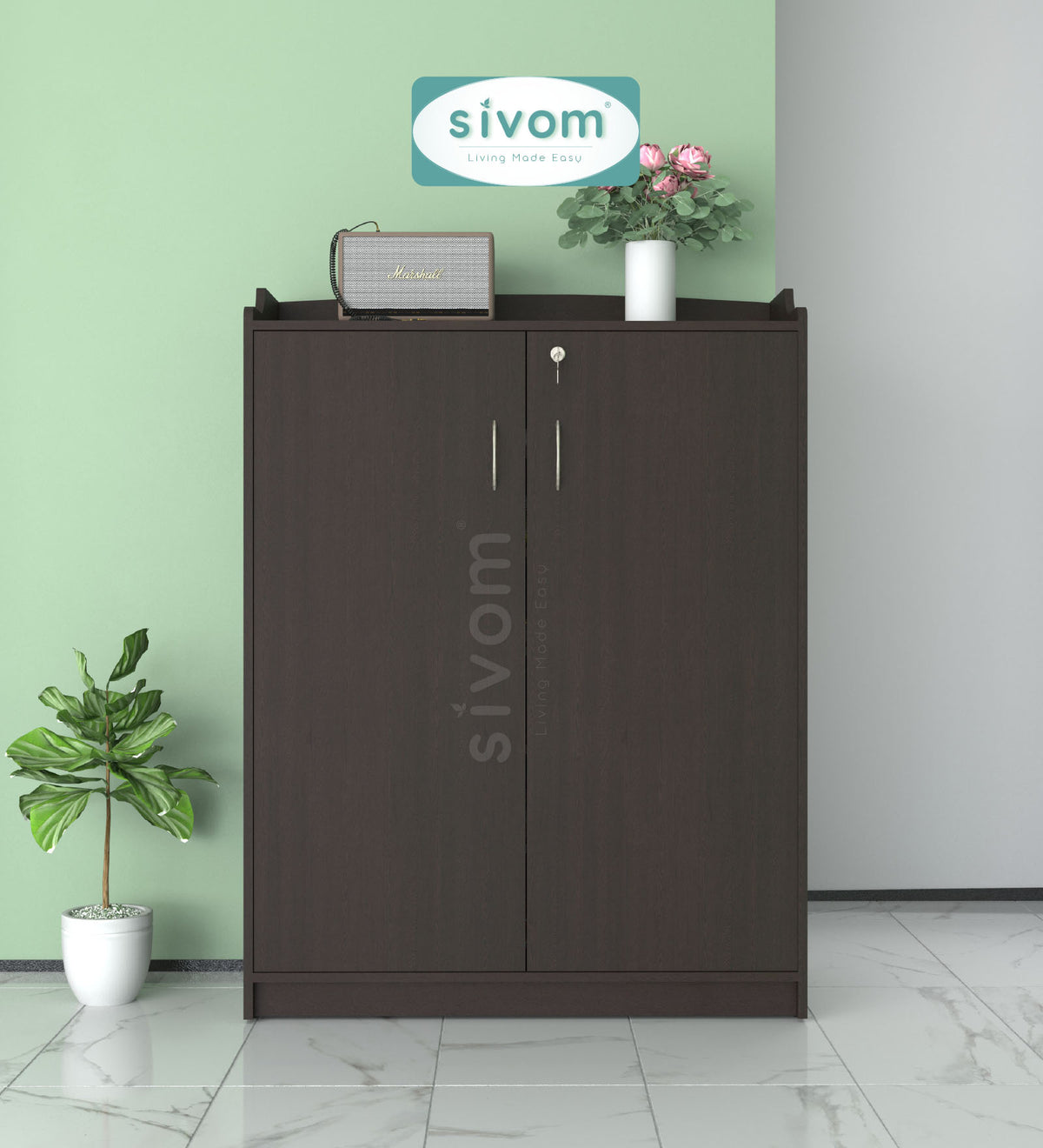 Sivom SIVOM Mister Engineered Wood Shoe Rack (, 4 Shelves, Knock Down) for Modern Homes | Elegant Design & Premium Finish