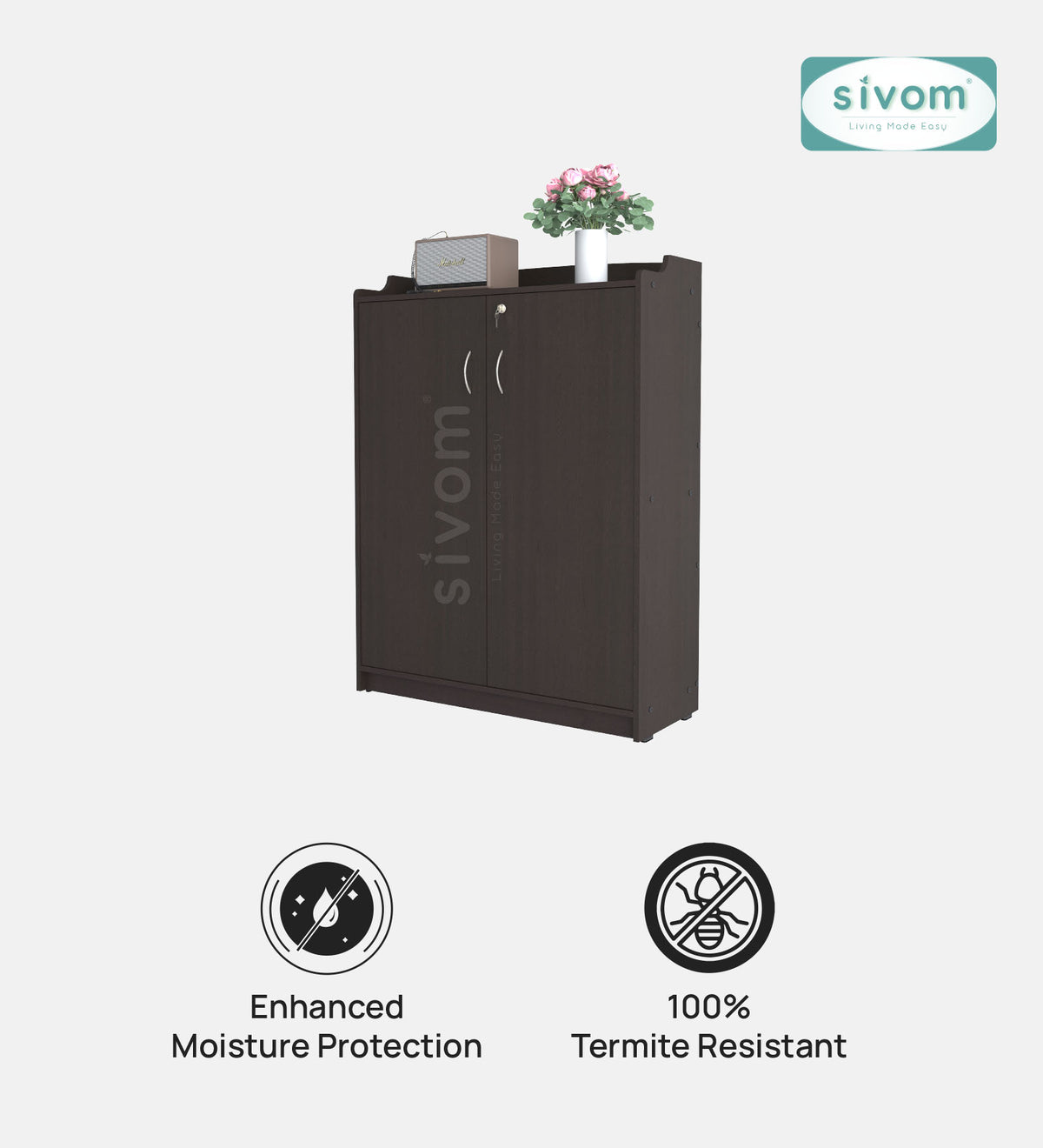 SIVOM Mister Engineered Wood Shoe Rack (, 4 Shelves, Knock Down) for Modern Homes | Elegant Design & Premium Finish