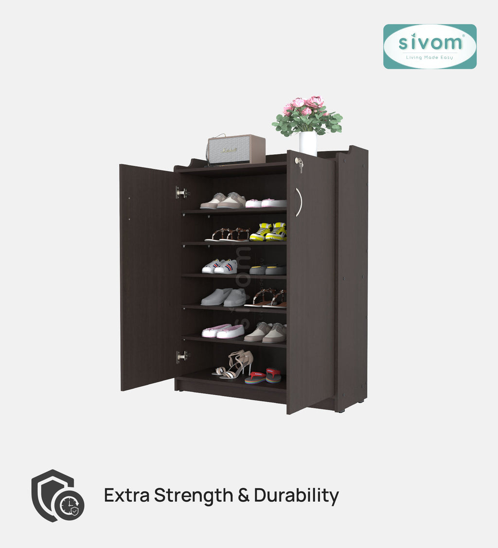 SIVOM Mister Engineered Wood Shoe Rack (, 4 Shelves, Knock Down) for Modern Homes | Elegant Design & Premium Finish