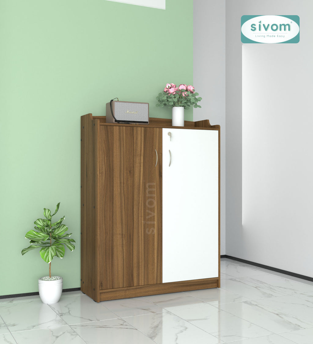 SIVOM Mister Engineered Wood Shoe Rack (, 4 Shelves, Knock Down) for Modern Homes | Elegant Design & Premium Finish
