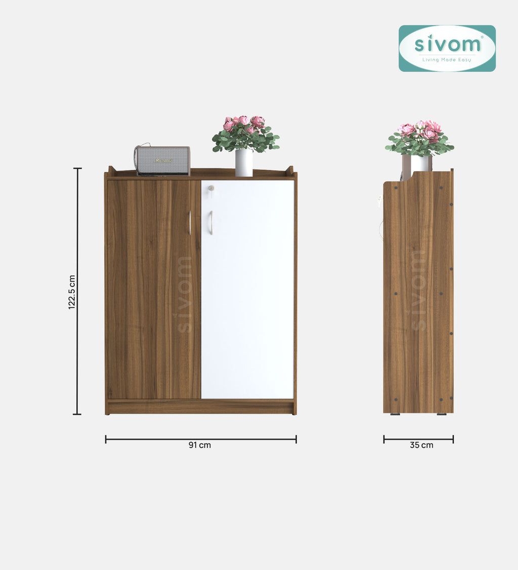 SIVOM Mister Engineered Wood Shoe Rack (, 4 Shelves, Knock Down) for Modern Homes | Elegant Design & Premium Finish