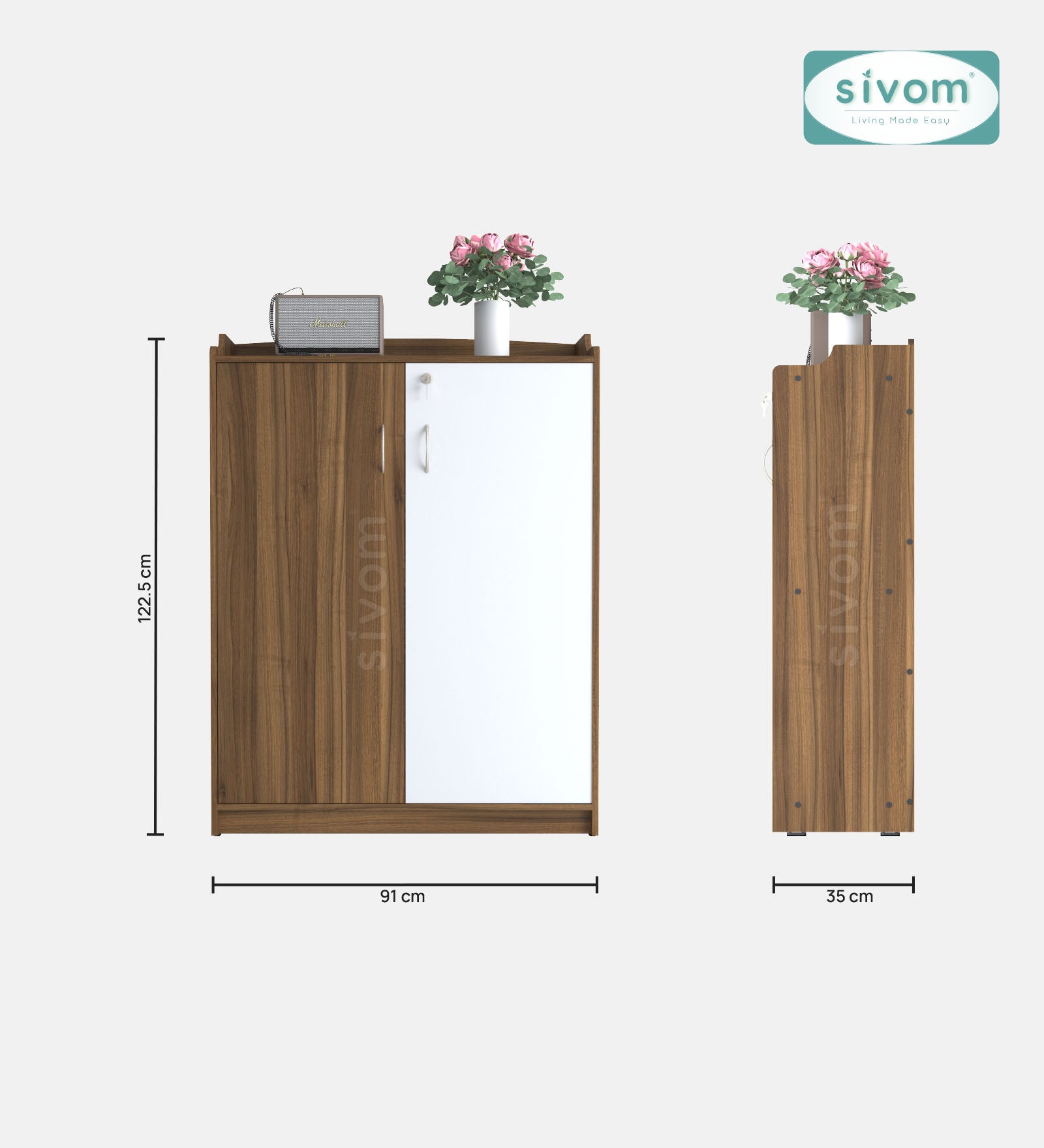 SIVOM Mister Engineered Wood Shoe Rack (, 4 Shelves, Knock Down) for Modern Homes | Elegant Design & Premium Finish