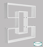 Sivom SIVOM MIZZ Multipurpose Modular Wall Racks/Shelves/Organiser/Décor Particle Board Wall Shelf (Number of Shelves - 6, ) for Modern Homes | Elegant Design & Premium Finish