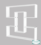 Sivom SIVOM MIZZ Multipurpose Modular Wall Racks/Shelves/Organiser/Décor Particle Board Wall Shelf (Number of Shelves - 6, ) for Modern Homes | Elegant Design & Premium Finish