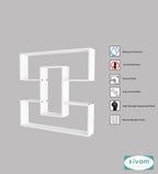 Sivom SIVOM MIZZ Multipurpose Modular Wall Racks/Shelves/Organiser/Décor Particle Board Wall Shelf (Number of Shelves - 6, ) for Modern Homes | Elegant Design & Premium Finish