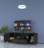 Sivom SIVOM Morgan Multipurpose TV Unit fits upto 43 inch with Storage Engineered Wood TV Entertainment Unit for Modern Homes | Elegant Design & Premium Finish