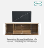 Sivom SIVOM Morgan Multipurpose TV Unit fits upto 43 inch with Storage Engineered Wood TV Entertainment Unit for Modern Homes | Elegant Design & Premium Finish