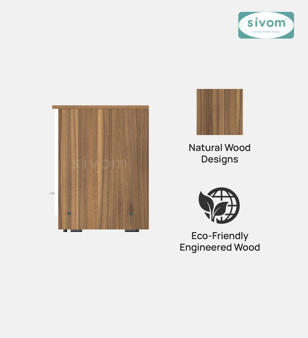 Sivom SIVOM Morgan Multipurpose TV Unit fits upto 43 inch with Storage Engineered Wood TV Entertainment Unit for Modern Homes | Elegant Design & Premium Finish