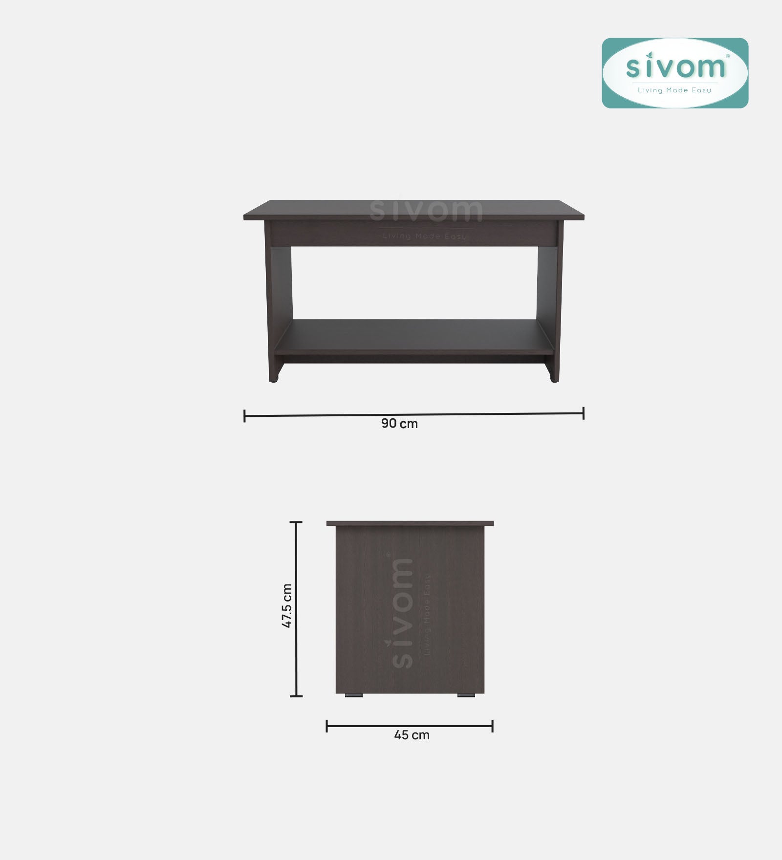 SIVOM Moto Multipurpose Centre Table / Engineered Wood Coffee Table for Modern Homes | Elegant Design & Premium Finish
