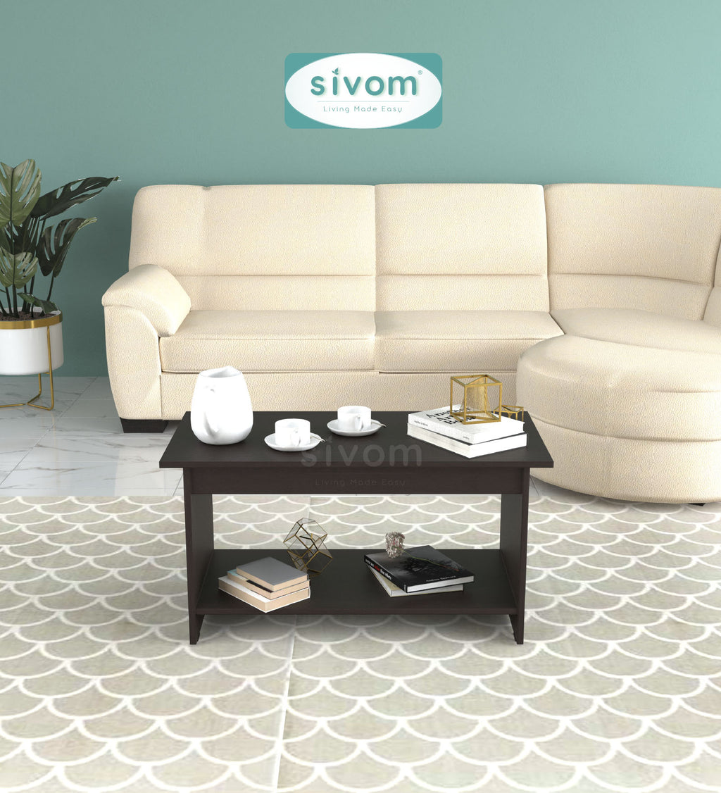 SIVOM Moto Multipurpose Centre Table / Engineered Wood Coffee Table for Modern Homes | Elegant Design & Premium Finish