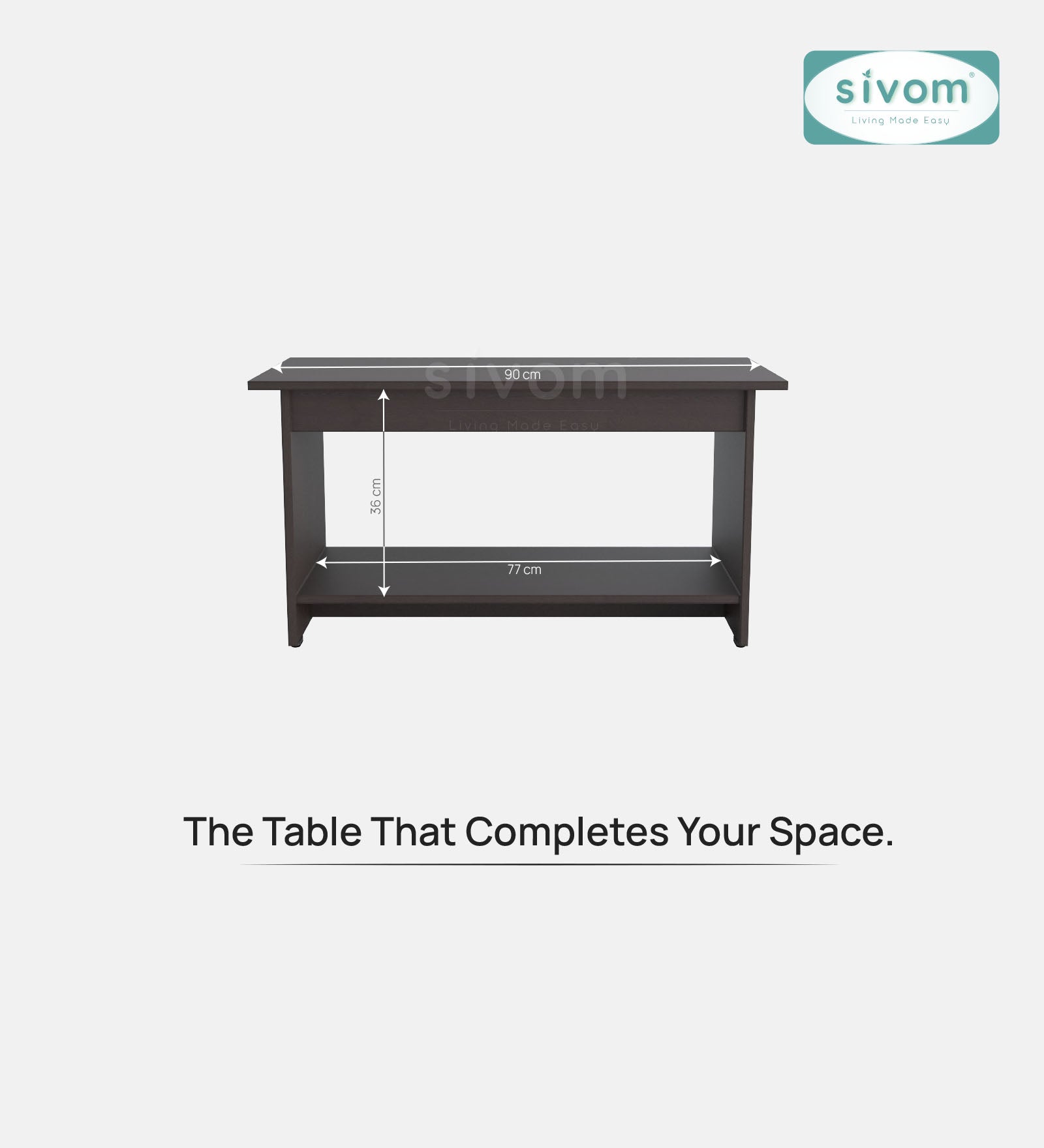 SIVOM Moto Multipurpose Centre Table / Engineered Wood Coffee Table for Modern Homes | Elegant Design & Premium Finish
