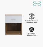 Sivom SIVOM Muse Multipurpose Side Table Engineered Wood Bedside Table for Modern Homes | Elegant Design & Premium Finish
